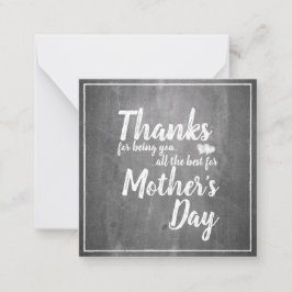 感謝していお前だ！母の日の黒板 ノートカード