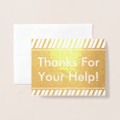 「感謝していお前の救済ため！」 グリーティングカード 箔カード (封筒付き正面)