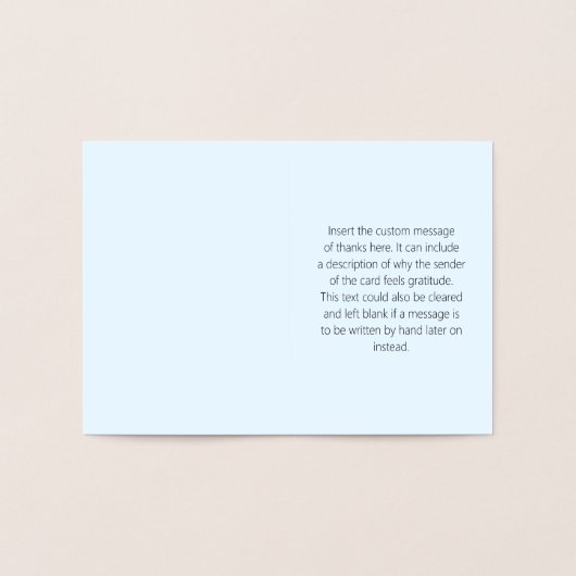 「感謝していお前の救済ため！」 グリーティングカード 箔カード (内部)