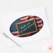 感謝していお前の為に 楕円形シール (封筒)