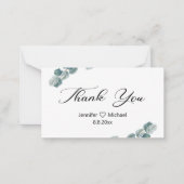 感謝していお前はシックな書道のボタニ結婚ーズ ノートカード (正面)