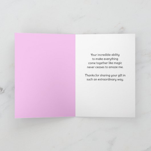 感謝していお前はモステスのホステス感謝していだ サンキューカード (内部)