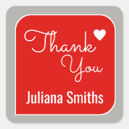 感謝していお前は感謝してい赤い スクエアシール