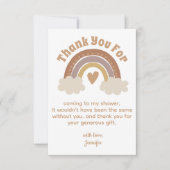 感謝していお前は虹の赤ちゃんシャワスタイリッシューカード サンキューカード (正面)