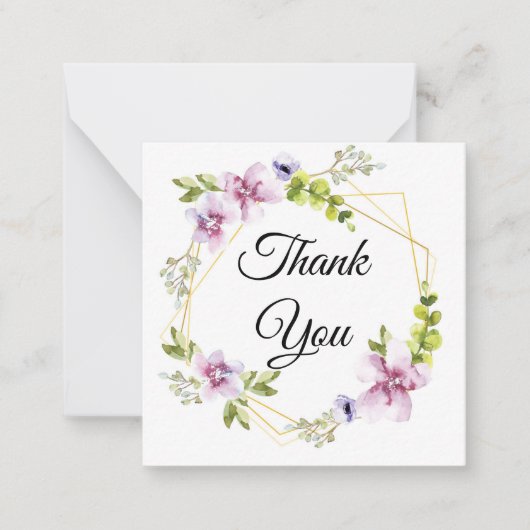 感謝していお前ピンクの赤面リース ノートカード (正面)