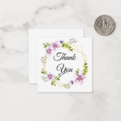 感謝していお前ピンクの赤面リース ノートカード (正面/裏面インサイチュ)