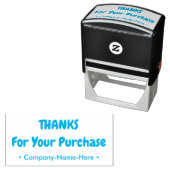 「感謝していお客様の購入向け」+ビジネス名スタンプ セルフインキングスタンプ (インサイチュ)