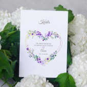 感謝していお最高の友達のフローラハートを紫で表示 ポストカード