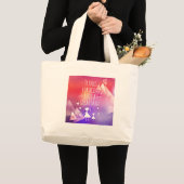 感謝していお母さん素晴らしだ! ラージトートバッグ (正面(商品))