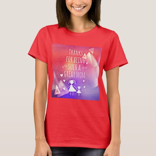 感謝していお母さん素晴らしだ! Tシャツ (正面)