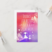 感謝していお母さん素晴らしで カード (正面/裏面インサイチュ)