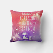 感謝していお母さ素晴らしん装飾用クッション クッション (裏面)