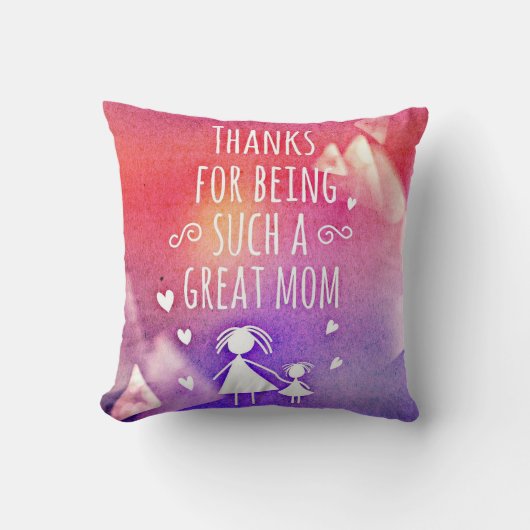 感謝していお母さ素晴らしん装飾用クッション クッション (正面)
