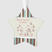 感謝していお洒落ストライプ先生 オーナメント (正面)