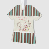 感謝していお洒落ストライプ先生 オーナメント (正面)