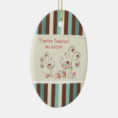 感謝していお洒落ストライプ先生 セラミックオーナメント (右)