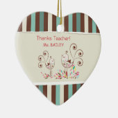 感謝していお洒落ストライプ先生 セラミックオーナメント (右)