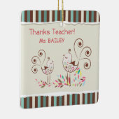 感謝していお洒落ストライプ先生 セラミックオーナメント (右)