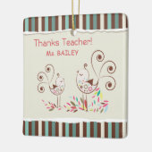 感謝していお洒落ストライプ先生 セラミックオーナメント (左)