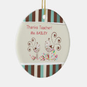 感謝していお洒落ストライプ先生 セラミックオーナメント (右)