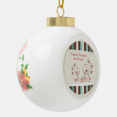 感謝していお洒落ストライプ先生 セラミックボールオーナメント (左)