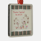 感謝していお洒落ストライプ先生 メタルオーナメント (右)