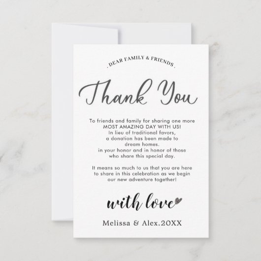 感謝していお願い |サンキューカード 招待状 (正面)