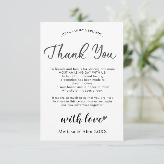 感謝していお願い |サンキューカード 招待状 (スタンド正面)