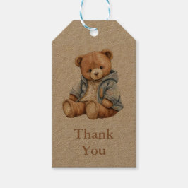 感謝していかわいらし熊の誕生日ドイツ ギフトタグ