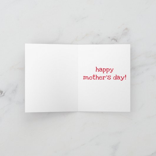 感謝していことわざYES!おもしろい引用文母の日 カード (内部)