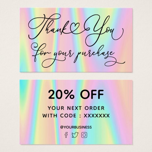 感謝していご購入 (正面&裏面)