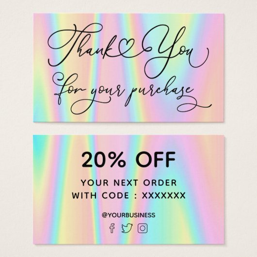 感謝していご購入 (正面&裏面)