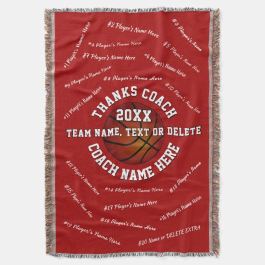 感謝していしていますバスケットボールのコーチのためにギフト個人化して下さい スローブランケット (正面縦)