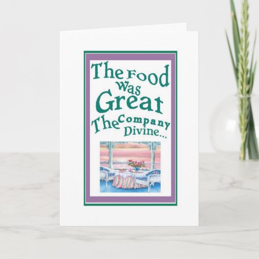 感謝していして下さい食糧は素晴らしかったです、神会社 サンキューカード (正面)