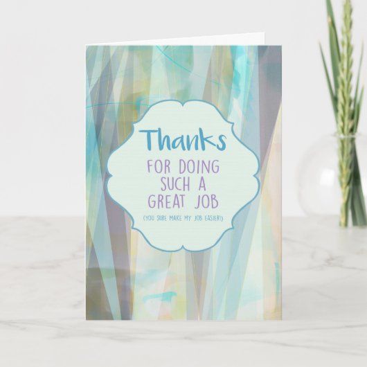 感謝していそんな仕事をし素晴らして カード (正面)