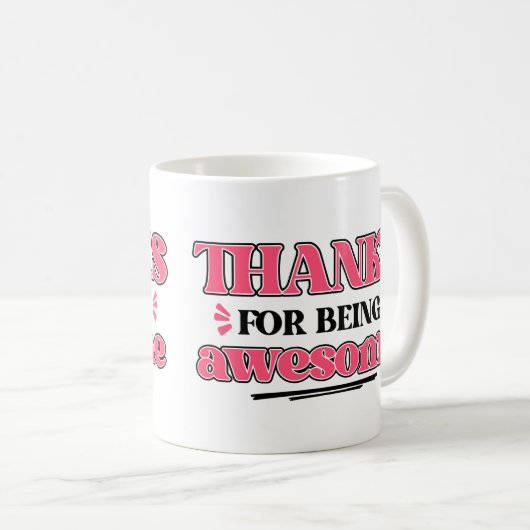 感謝していために素晴らし コーヒーマグカップ (正面右)