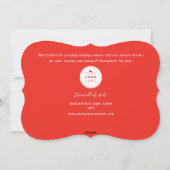 感謝していと応援背の高い木の企業のビジネスホール シーズンカード (裏面)