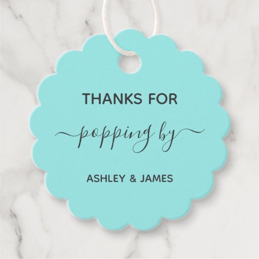 感謝していのポップコーンのギフト結婚ラベルに出品 フェイバータグ (正面)