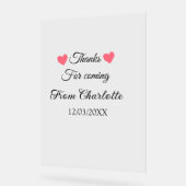 感謝していの名前の追加の文字メッセージ アクリルサイン (傾斜)