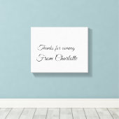 感謝していの名前の追加の文字メッセージ キャンバスプリント (インサイチュ (ウッドフロア))