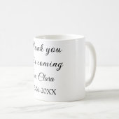 感謝していの名前の追加の文字メッセージ コーヒーマグカップ (正面右)