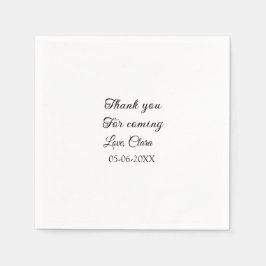 感謝していの名前の追加の文字メッセージ スタンダードカクテルナプキン