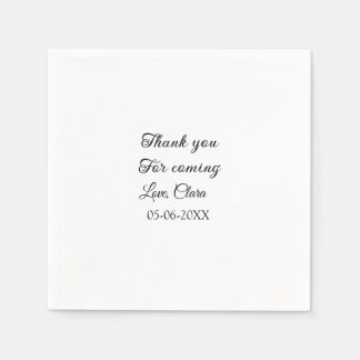 感謝していの名前の追加の文字メッセージ スタンダードカクテルナプキン