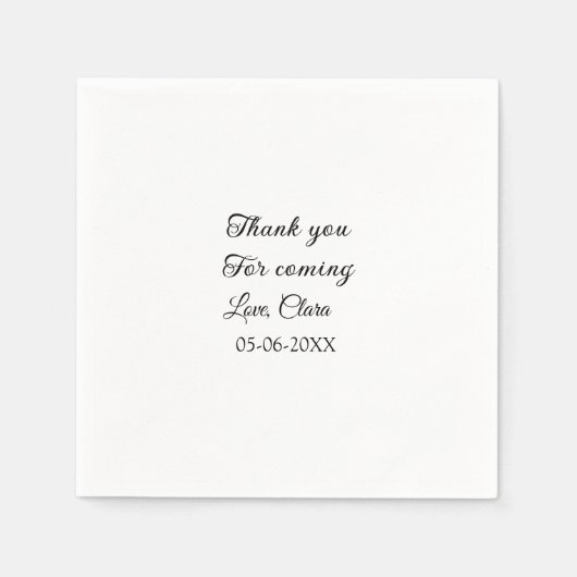 感謝していの名前の追加の文字メッセージ スタンダードカクテルナプキン (正面)