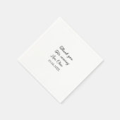 感謝していの名前の追加の文字メッセージ スタンダードカクテルナプキン (角)