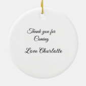 感謝していの名前の追加の文字メッセージ セラミックオーナメント (裏面)