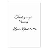 感謝していの名前の追加の文字メッセージ テーブルナンバー (裏面)