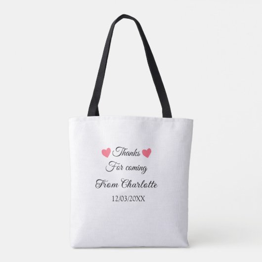 感謝していの名前の追加の文字メッセージ トートバッグ (裏面)