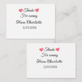 感謝していの名前の追加の文字メッセージ ノートカード (正面/裏面)