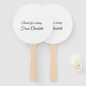 感謝していの名前の追加の文字メッセージ ハンドファン (正面&裏面)